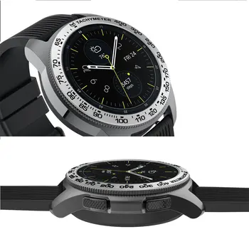 Z nehrdzavejúcej Ocele smart hodinky Kryt Pre Samsung Galaxy Sledovať 46 MM pre výstroj s3 hranici Dial Rámu Krúžok Lepidlo Kryt Proti Poškriabaniu