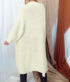 Midi plus veľkosť sveter ženy sveter na zimu 2021 nové Vneck pevné voľné bežné sladké chic dlhý pletený sveter žien kabát