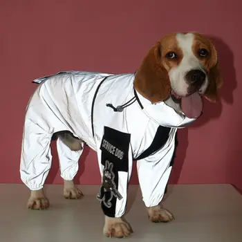 Veľké Psa Pršiplášť Nepremokavé Dážď Oblečenie Jumpsuit pre Veľké Stredné Malé Psa Celé Telo Odraz Vonkajšie Pet Oblečenie Kabát