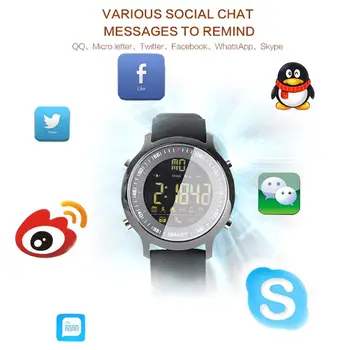 EX18 Športové Smart Hodinky Bluetooth Podporu Volania a SMS Upozornenie Krokomer Smartwatch Činnosti Tracker Náramkové hodinky Vodotesný IP67