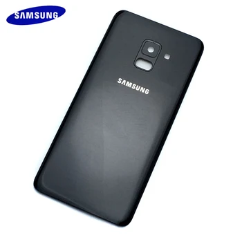 Pre Samsung Galaxy A8 2018 A530 A8+ A8 plus A730 Kryt Batérie Zadné Dvere, Zadné Sklo Bývanie Prípade+Lepidlo(A530 A730 Všetky verzie