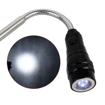 360 Stupeň Flexibilné LED Baterka Magnetized Hlavu Teleskopická 3 LED Baterkou Baterka Magnetické Vyzdvihnúť Nástroj na Čítanie Svetlo
