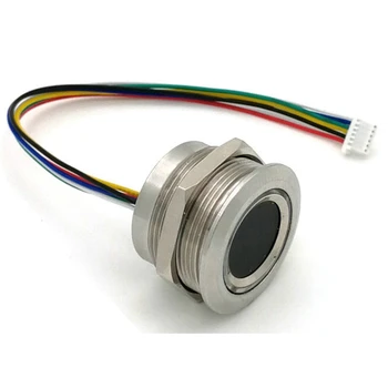 R503 Kruhové Kolo Krúžok Indikátor LED Ovládanie DC3.3V MX1.0-6Pin Kapacitný snímač Odtlačkov Modul Snímača Skener