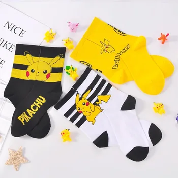Pokemon Anime ponožky Pikachu Obrázok Bavlnené Ponožky Pokemon Charmander Bulbasaur Anime Cosplay Muži Ženy Vianočný Darček Ponožka