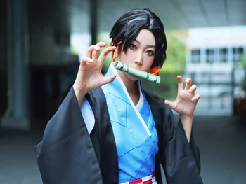 Anime!Démon Vrah: Kimetsu Č Yaiba Kamado Nezuko Sexuálne Zase Cosplay Kostým Kimono Jednotné Halloween Kostýmy pre Ženy