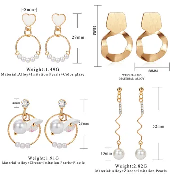 X&P Nový kórejský Geometrické Vyhlásenie Drop Náušnice 2020 pre Ženy Móda Vintage Akrylové Tkaniny Visieť Visiace Náušnice Šperky