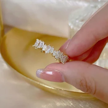 Ručné Večnosti Sľub Crystal Prstene pre Ženy AAA Zirconia Zapojenie Aestethic Adjustble Prst Prsteň Strany Šperky Vo veľkom