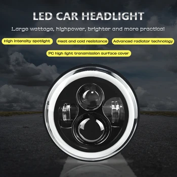 7 Palcový Kolo LED Reflektor s High/Low Lúč DRL Zase Signálne Svetlá Kompatibilný s Harley Davidson Jeep Auto Náhradné Diely