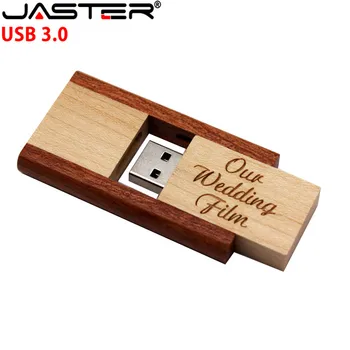 JASTER 3 štýl Javor zuhoľnatie Orechové drevo otáčať 360 stupňov usb flash disk kl ' úč 4 GB 8 GB 16 GB 32 GB usb 3.0 LOGO tlače