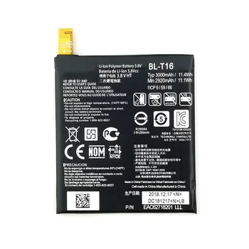 Nové Originálne batérie BL-T16 3000mAh Pre LG G Flex 2 H950 H955 H959 LS996 US995 Telefón kvalitné Batérie +Sledovacie Číslo