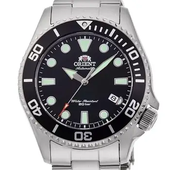 Auto potápačské hodinky muž Orient Nové Triton RA-AC0K01B sapphire crystal remienok oceľ ciferník čierna odhadovaných 43,4 mm