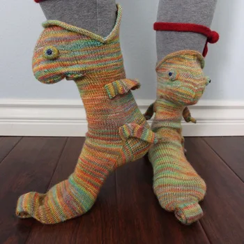 Nové Zrastov Krokodíla, tvorivé Ponožky pletenie Ponožiek Krokodíla žraloky poschodí teplé Ponožky