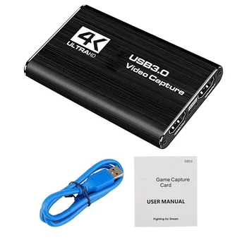 Grafická Karta Zachytiť kompatibilný s HDMI Video Capture Kartová Hra Live Streaming 4K 1080P HD VHS Rada USB 3.0 Grabber, Záznamník Box
