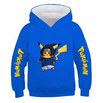 Deti Pikachu Chlapčenské Hoodie Dlhý Rukáv Deti Mikina Dievčatá Topy Cartoon Bežné Pokemon - Oblečenie, Streetwear