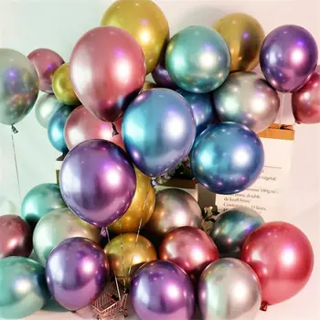 10pcs/veľa 12inch Kovový Farba Balón Svadby, Narodeniny, Party Kvitnúce Ballon Dekor Štúdia Rodinnú oslavu Balón Dodanie