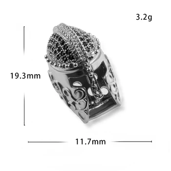 19 * 12mm Vysoko Kvalitnej Medi Cubic Zirconia Korálkové Starožitné DIY Šperky Objav Model Príslušenstvo Prilba Jemné Micro Pave