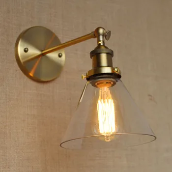 Mosadz Nordic Rustikálny Retro LED Nástenné Svietidlá Svietidlá Loft Štýl Priemyselné Vintage Lampa Edison Stenu Sconce Lampen apliques Porovnanie