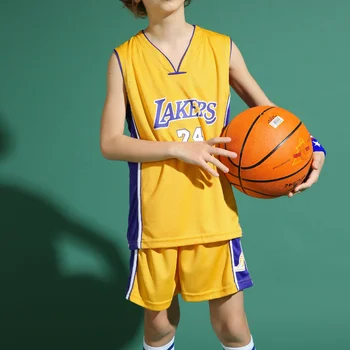 Nová Basketbal Jednotné Vyhovovali Deti Outdoor Oblečenie Chlapci Vesta bez Rukávov Mládež Vesta Basketbal Šortky Vyhovovali Chlapci Športové oblečenie