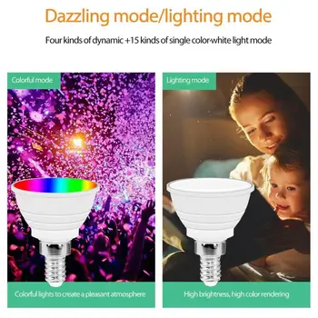 LED Lampa Pohár Diaľkové Ovládanie Farebné E27/E14 RGB Lampa Pohár Smart GU10/MR16 Farba Pozadia Dekoratívne Downlight 85-265V Svetlo
