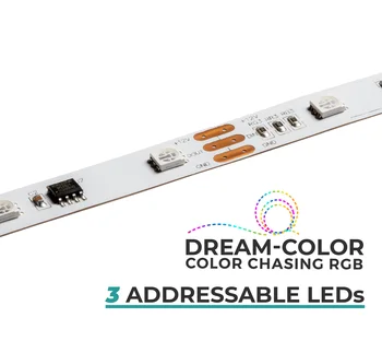 65.6 ft/20m RGBIC LED Svetlá Pásy pre Spálne, Dreamcolor Adresný 12v LED Pásky Svetlá s APP a Diaľkové Ovládanie