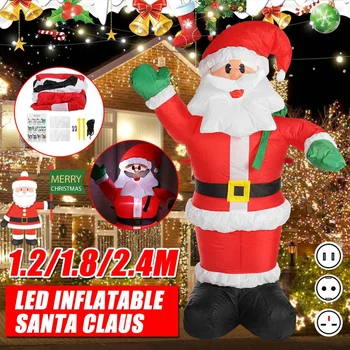 240cm Obrie Santa Claus s Barlu Nafukovacie Hračky, Vianočné Rekvizity Dekor