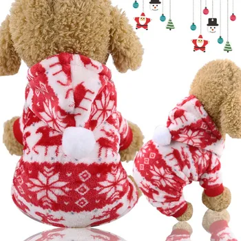 Roztomilý pes, Fleece, Pyžamá Páse s nástrojmi Bodky Psa Coats Mäkké Pyžamo Zimné Oblečenie S-XL Malé Stredné Veľké Chihuahua