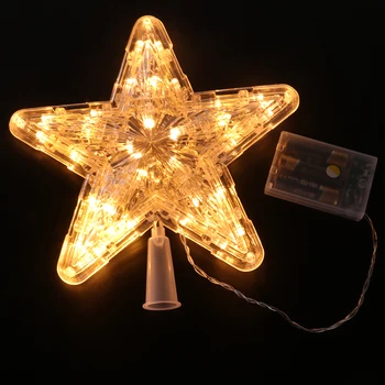 9 Hviezdičkový Svetlá na Vianočný Stromček Top LED Star Nočné Svetlo 2022 Veselé Vianočné Dekorácie Noel Strom Vňaťou Nový Rok Dodávky