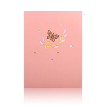 Pop-Up Láska Karty Valentinku Deň Narodeniny Výročie 3D Pohľadnice Pre Páry, Manželka, Manžel, Ručne vyrábané Darčeky, Motýľ Karty