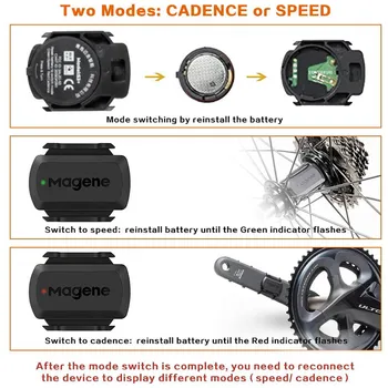 10PCS/Veľa Magene S3+ jazda na Bicykli Snímača otáčok kľuky/Rýchlosti H64 Srdcového tepu Ant+ Bluetooth pre XOSS Garmin Bike Počítača Speedmeter