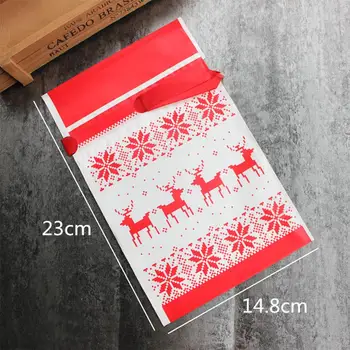12pcs Vianočný Darček Taška Snowflake Elk Santa Claus Candy Tašky Veselé Vianočné Dekorácie pre Domov 2021 Nový Rok 2022 Dekor