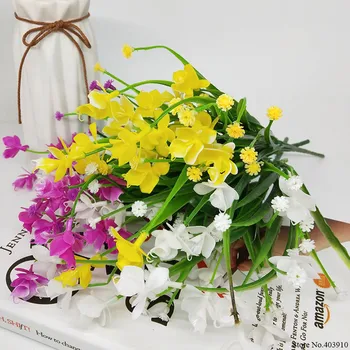 1 Banda 21 Hlavy Umelé Kvety S Leaf Svadobné Dekorácie Simulácia Phalaenopsis Kvet Domov DIY Valentína Dekor