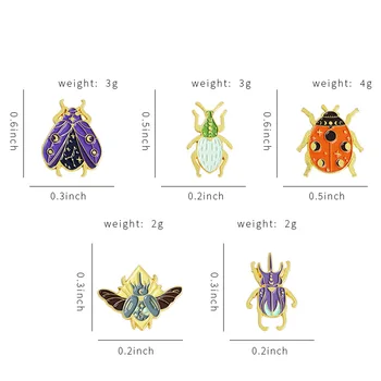 Cartoon hmyzu série pin roztomilý motýľ, lienka smalt brošňa taška dekorácie odznak darček pre priateľov