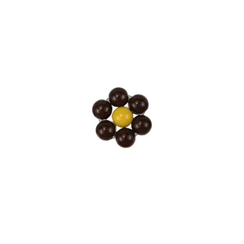6pcs kórejský Štýl Živicové Náušnice, Farba Tkané Kvet Korálkové Kvetinový Náušnice Pre Ženy, Materiál Diy Príslušenstvo Šperky