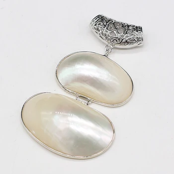 Krásne Šperky Biela perleť Shell Umenie Vajcia Perličiek Prívesok DIY Ručne vyrábané Prívesky Náhrdelník Šperky Robiť Nádherné Darček