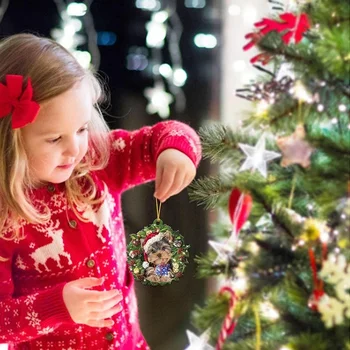 Vianočný Stromček Visí PendantSanta Drevené Vianočné Ozdoby Snehuliak Psa Vianočné Dekorácie pre Domov Strán Natal Nový Rok 2021