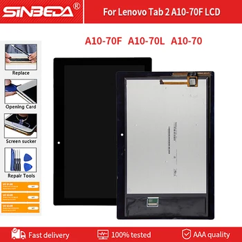 Originálne Lenovo Tab 2 A10-70 2gen A10-70F A10-70 L Panel Displeja LCD Combo Dotykový Displej Sklo Senzor Náhradné Diely