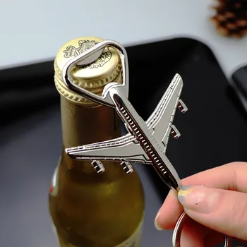 Lietadlo otvárač prívesok na Prenosné 4 v 1 Otvárač kľúčenke Reťazca Keyring Keychain Kovové Pivo Bar Nástroj Pazúr Darček 218