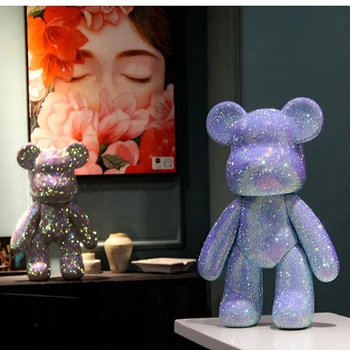 Nové 5D DIY Diamond Maľovanie Crystal Medveď Mozaiky Výšivky Drahokamu Plný Vrták Cross Stitch Darček pre Dievča Priateľ 51 cm(bez lepidla)