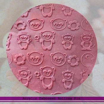 1 Vzor 3 Rôznych Veľkostí, Akryl Textúrou Plastický Koľajových Kolíky Kuchynské Doplnky Fondant Cukru Plavidlá Cake Zdobenie Nástroje