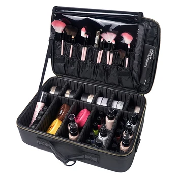 Make-up organizátor taška Kozmetická Toolbox krásy professional plutónia s nechty, tetovanie zložení Multi-násobne toolbox