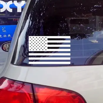 Americké Spojené Štáty americké Vlajky Nálepky-Nálepky na Auto Okno Truck Nárazníka Motokrosové Motocykle (Biela strieborná )
