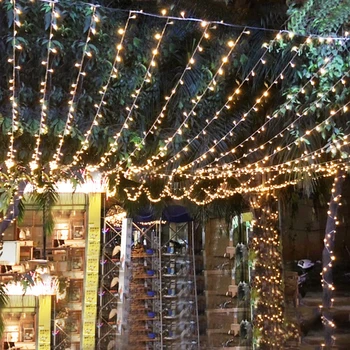 Thrisdar Vianočné LED Girlandy String Svetlá 10 m 30 m 50 m 100 m Vonkajšie Vianočný Strom Svadobné Party Holdiday Víla Svetlo Reťazec