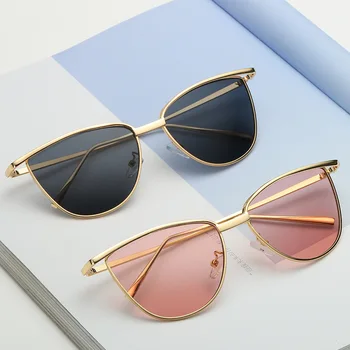 2021 Nové Klasické Trendy Ružové Ženy Dizajnér Značky Cateye Ženské Okuliare Retro Slnečné Okuliare Oculo De Sol Odtiene Letné Štýl