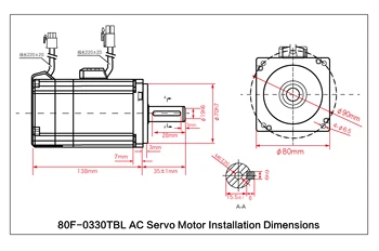 1KW 1000W AC Servo Stepper Motor CNC Auta 3000rpm 3.18 N. m + SDF08NK8 Ovládač + Encoder