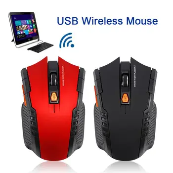 2.4 Ghz hernej myši Optická bezdrôtová Myš pre hráčov Počítačových 2000DPI 6 tlačidlami, Bezdrôtová Myš s USB Prijímač pre PC, Notebook, hráč