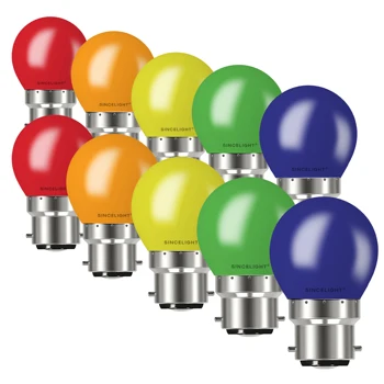10pcs/Pack Farba LED Žiarovka E27 1W 100-240V G45 RGB LED Lampa Domov Sviatok Vianočný Večierok Dekorácie Svetlo Sveta Žiarovka Lampada