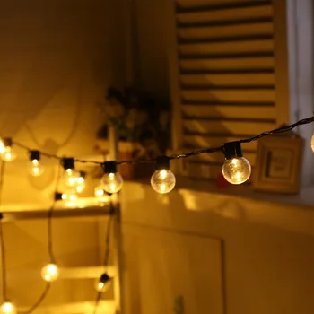 G50 Žiarovka Solárne String Svetlo Vonkajšie Garland Street LED Svetlo, Vianočné Dekorácie, Lampy, Domov Záhrada, Krytý Dovolenku Osvetlenie