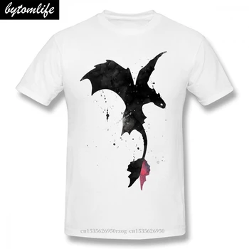 Nové Letné Drmolit Bezzubej Dragon Dizajn Ako vycvičiť Draka Akčný Fantasy Film Bavlna Muži T-Shirt