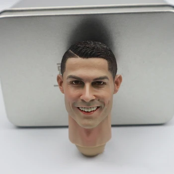 1/6 Rozsahu Cristiano Ronaldo CR7 Úsmev, Tvár, Hlavu Sculpt Model Futbal Futbalový Hráč Hlavu Vyrezávané Uchytenie 12