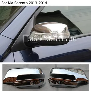 Auto styling dekorácie späť spätné Spätné Bočné Dvere Zrkadlo Pokrytie stick výbava rám liatie 2 ks pre Kia Sorento 2013